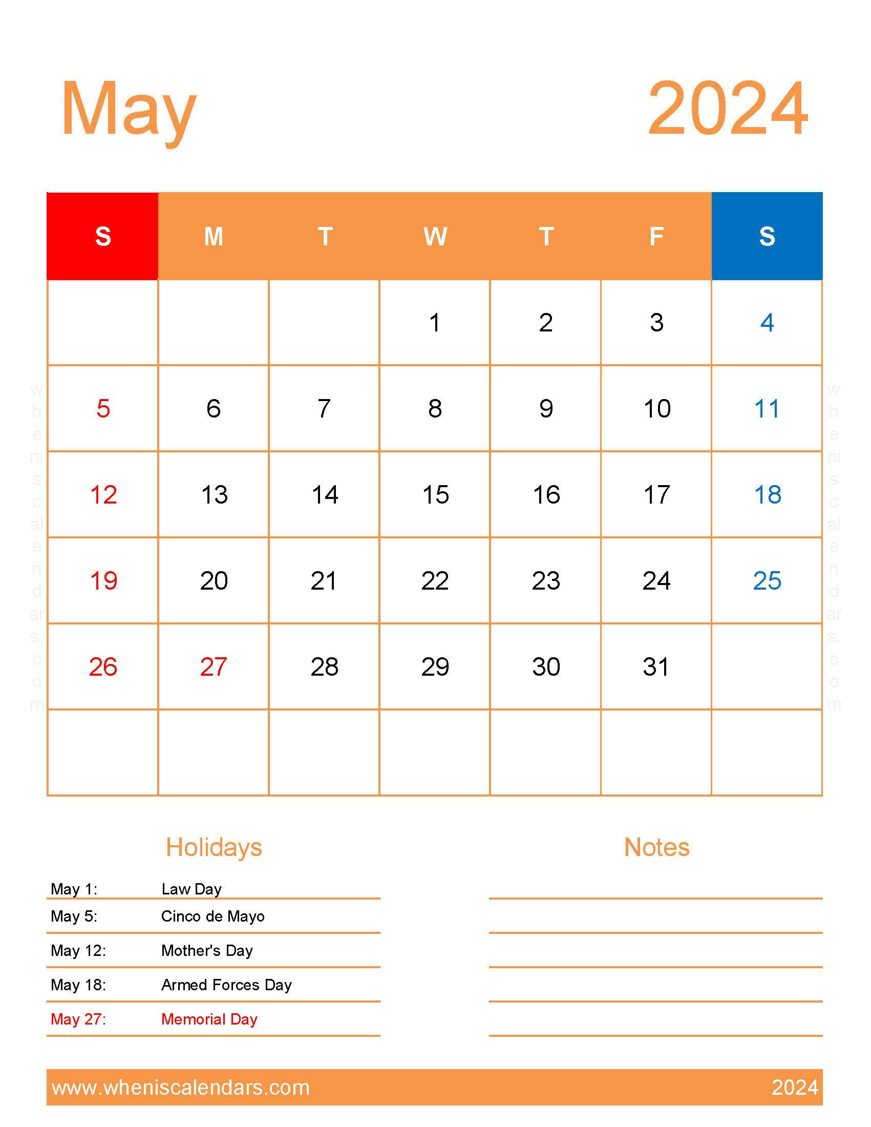 May Cute Calendar 2024 M5193