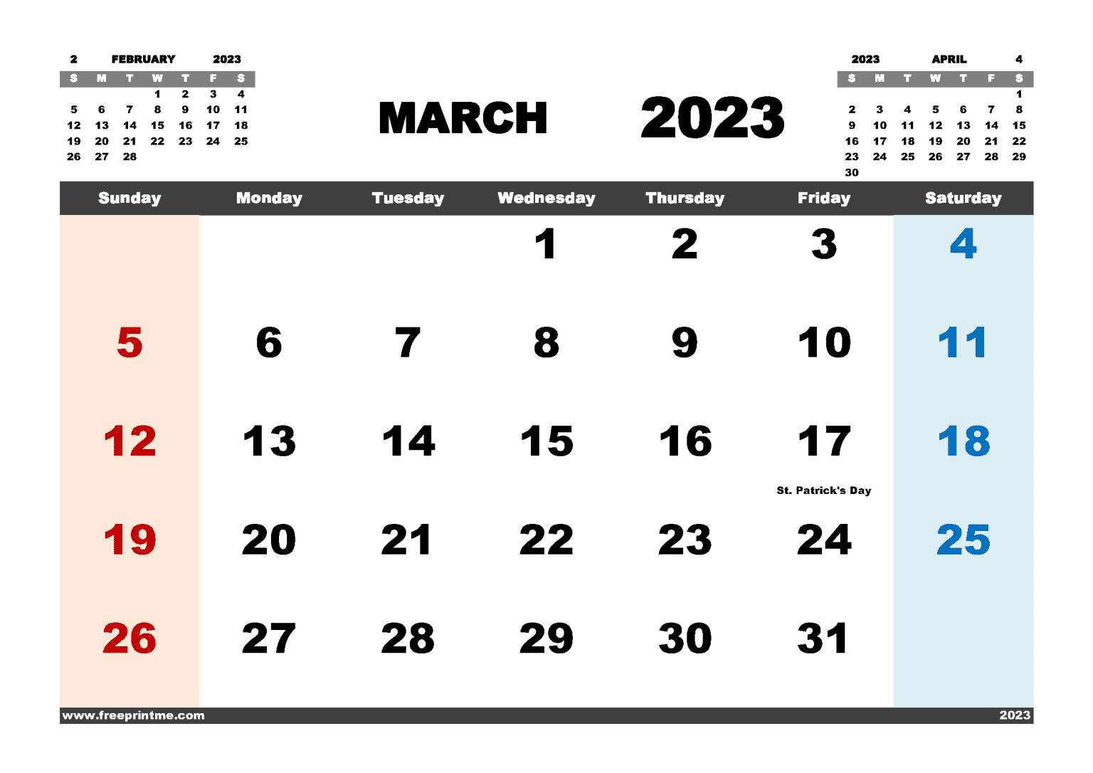 free-printable-march-2023-calendar-with-holidays-pdf-in-variety-formats