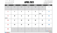 Free Calendar April 2023 Printable