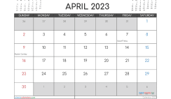 Free April 2023 Calendar Template