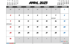 Free April Calendar 2023 Printable