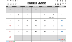 Printable April 2023 Calendar with Holidays