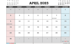 Free Printable April 2023 Calendar