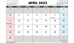 Free April 2023 Calendar Template