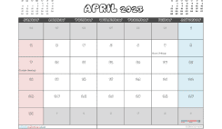 Free 2023 Calendar April Printable