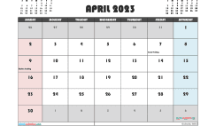 Free Printable April 2023 Calendar