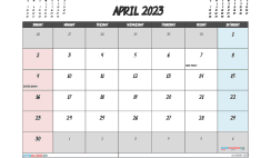 Free April Calendar 2023 Printable