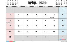 Free April 2023 Calendar with Holidays