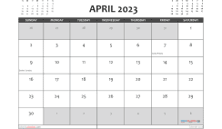 Printable April 2023 Calendar with Holidays