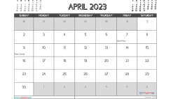 Free April 2023 Calendar Template