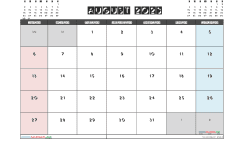 August 2023 Calendar with Holidays Free