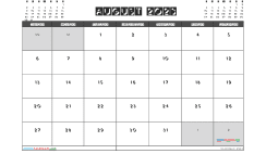 August 2023 Calendar with Holidays Printable