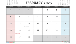 Free February 2023 Calendar Printable