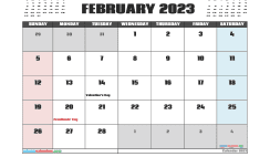 Free February 2023 Calendar Template