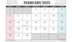 February 2023 Calendar Free Printable