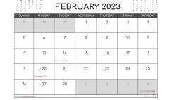 February 2023 Printable Calendar Free