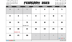 Free Printable February 2023 Calendar