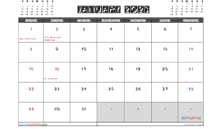 Printable January 2023 Calendar with Holidays