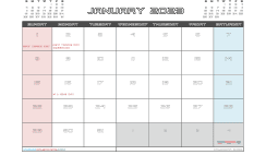 Free January 2023 Calendar with Holidays