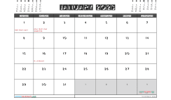 January 2023 Calendar with Holidays Printable