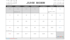 June 2023 Calendar with Holidays Printable