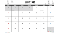 Free Printable June 2023 Calendar