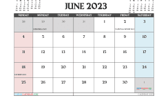 Free Calendar June 2023 Printable