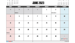 June 2023 Printable Calendar Free