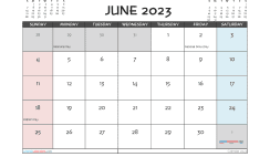 June 2023 Calendar with Holidays Free