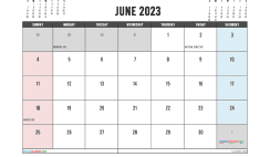 Free June 2023 Calendar Printable