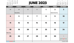 Free Printable June 2023 Calendar