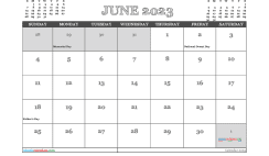 Free June Calendar 2023 Printable