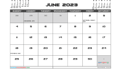 Free June 2023 Calendar with Holidays