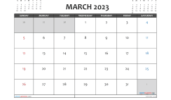 Free March Calendar 2023 Printable