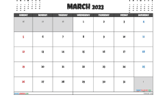 March 2023 Calendar with Holidays Free