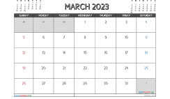 Free Printable March 2023 Calendar