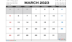 Free Calendar March 2023 Printable