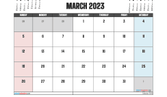 Free Calendar March 2023 Printable