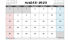 March 2023 Calendar Free Printable