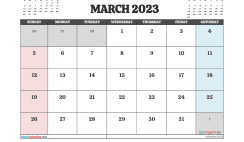 Free March Calendar 2023 Printable