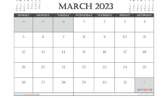 March 2023 Calendar with Holidays Free