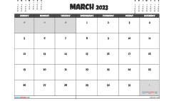 Free March 2023 Calendar with Holidays