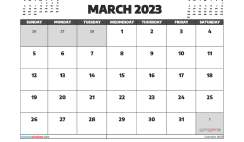 Free March 2023 Calendar Printable