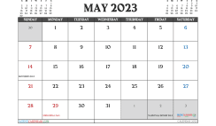 Free May 2023 Calendar Template