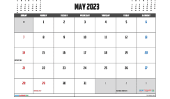 Free Calendar May 2023 Printable