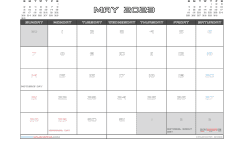 May 2023 Calendar with Holidays Printable