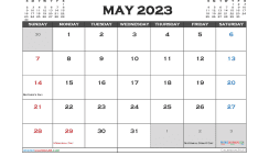 Free Calendar May 2023 Printable