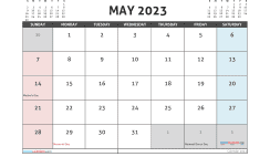 Free May 2023 Calendar Printable