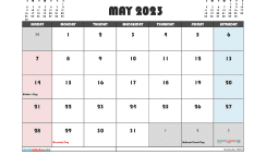 Free Printable May 2023 Calendar