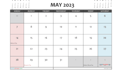 Free 2023 Calendar May Printable